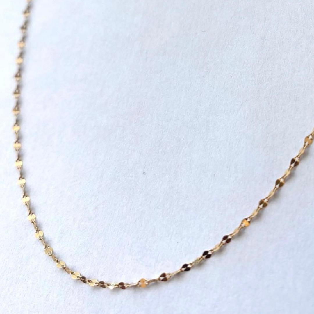 K18 ペタルチェーンネックレス