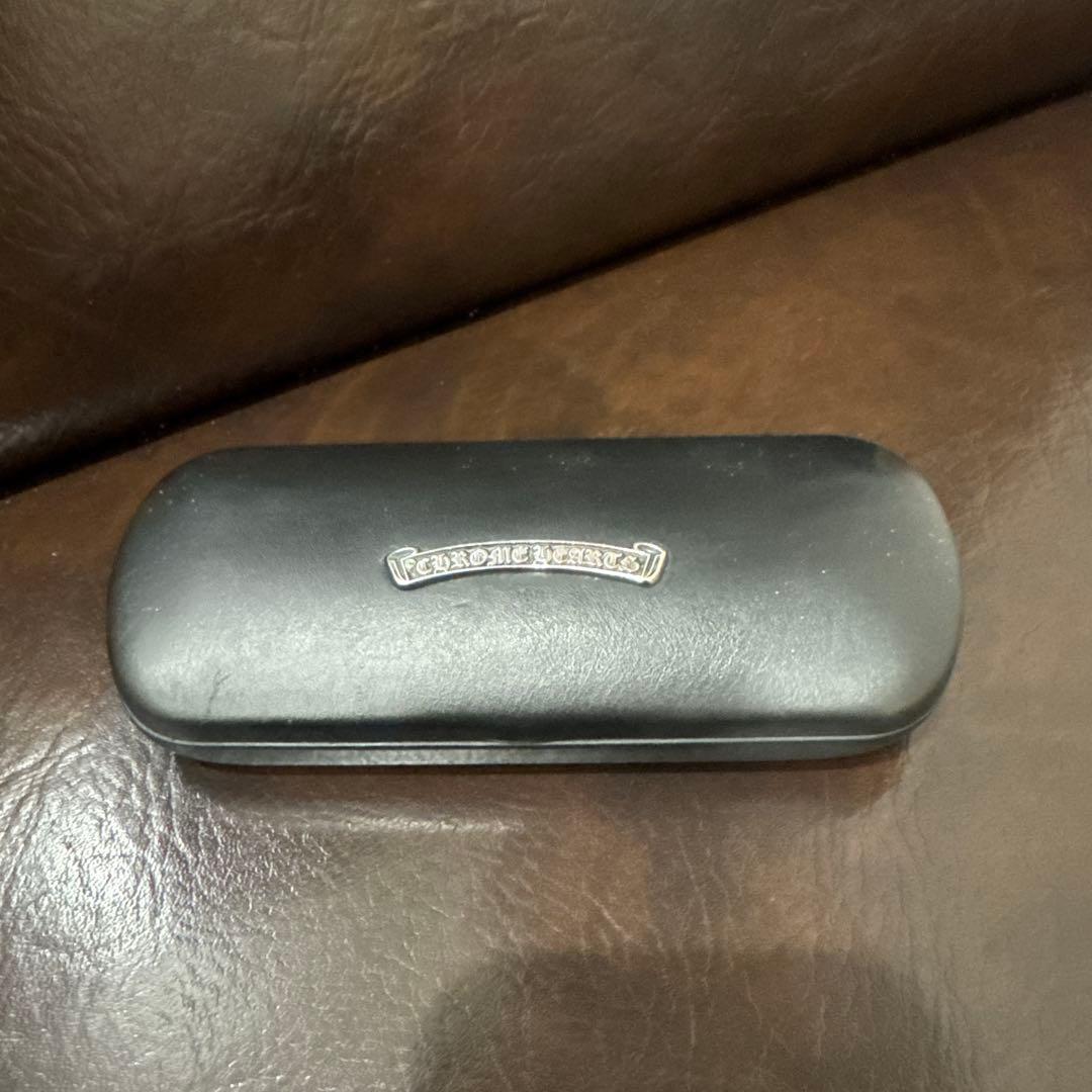 CHROME HEARTS/クロムハーツ スクロールラベル レザーメガネケース