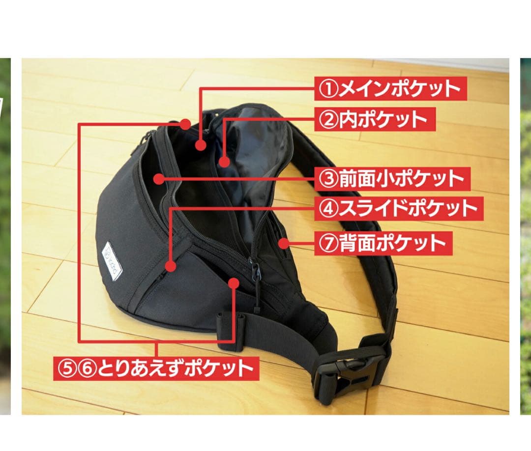 Hug育 diccho 抱っこひもショルダーバッグ 黒 ヒップシート