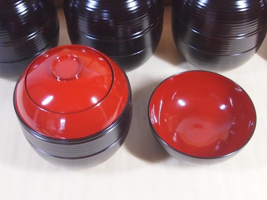 【未使用】信玄弁当 5客 夏目天平堂造 弁当箱 漆器/食器 行楽/行事/イベント