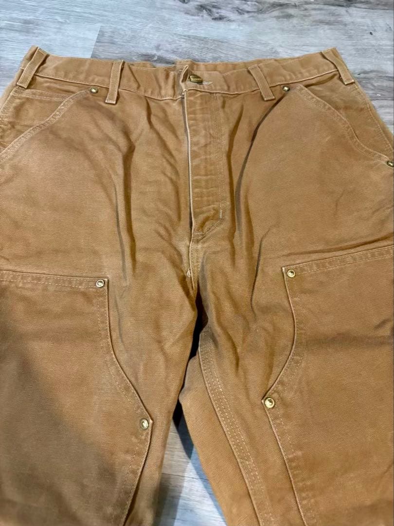 369 Carhartt B01 ダブルニー USA製 キャメル フェード