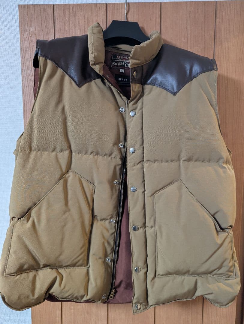 Sugar Cane BEAMS別注ダウンベスト XL ブラウン