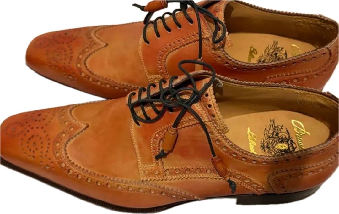 ステファノブランキーニstefano branchini ブラウンレザーウィング