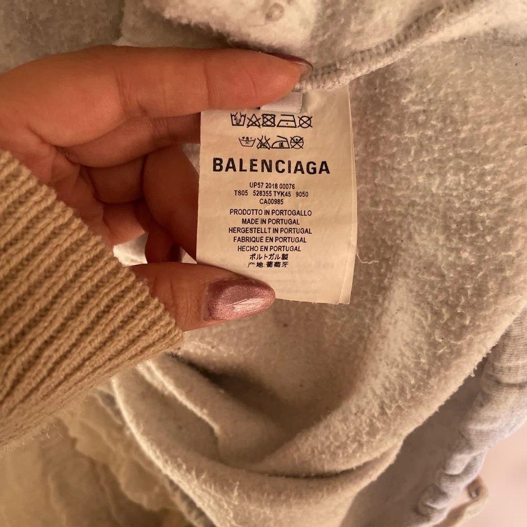 t*t様 バレンシアガ裏起毛ビッグシルエットパーカー　ユニセックス　カジュアル