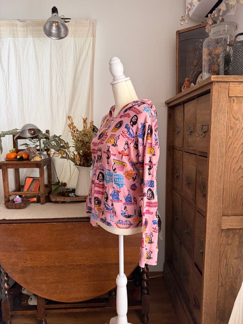 ヒステリックグラマー　ガールロゴ　総柄パーカー