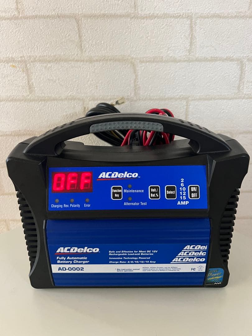 ACDelco 自動バッテリーチャージャー AD-0002 15A 12V