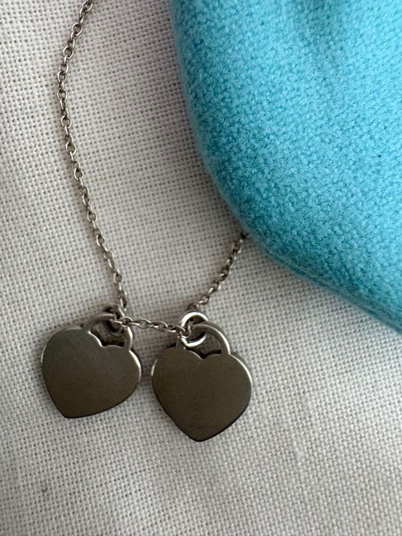 リターン トゥ ティファニー ミニ ハート ダブル タグ ネックレス2個 袋付き