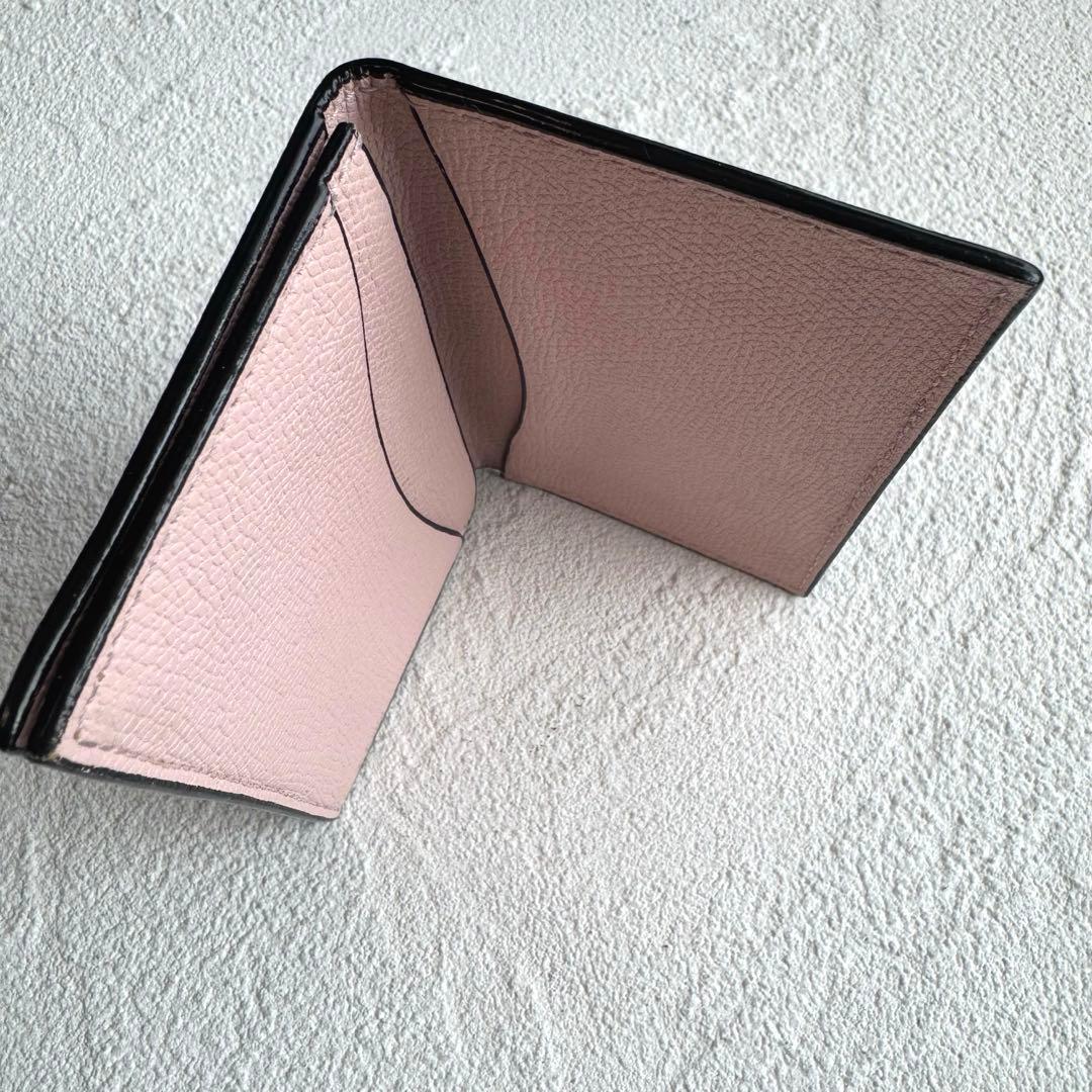 valextraヴァレクストラ 名刺ケース カードケース 財布 チークピンク