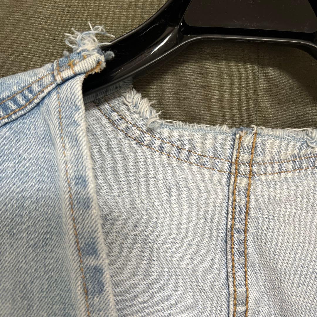 パーバーズ ライトブルー クロップドデニムジャケット