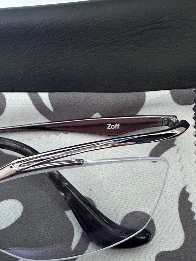 zoff y2k メガネ　ガンメタ