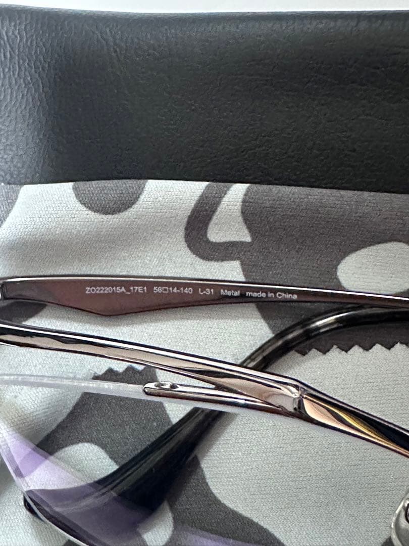 zoff y2k メガネ　ガンメタ