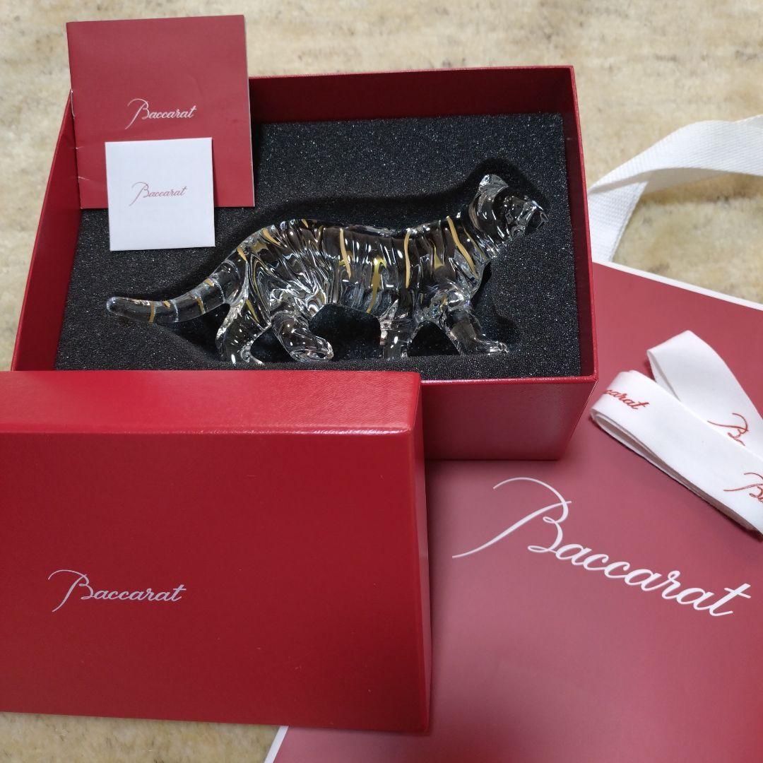 【美品】Baccaratバカラ　干支クリスタルガラス 虎 置物