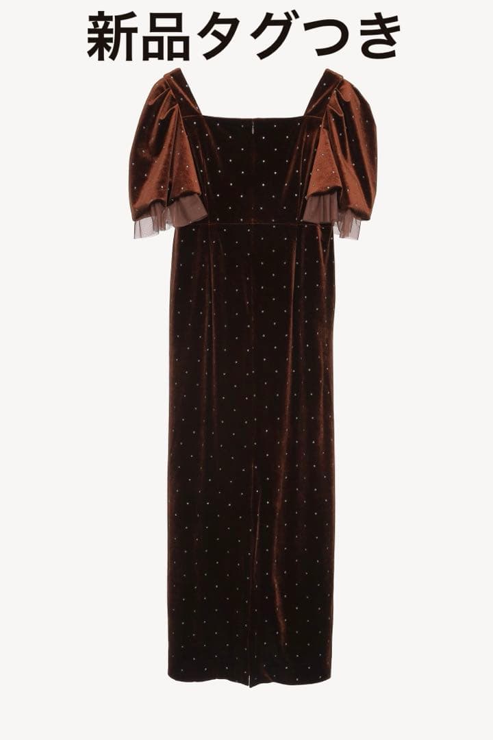 新品タグ付き　acka bijou dot velours dress