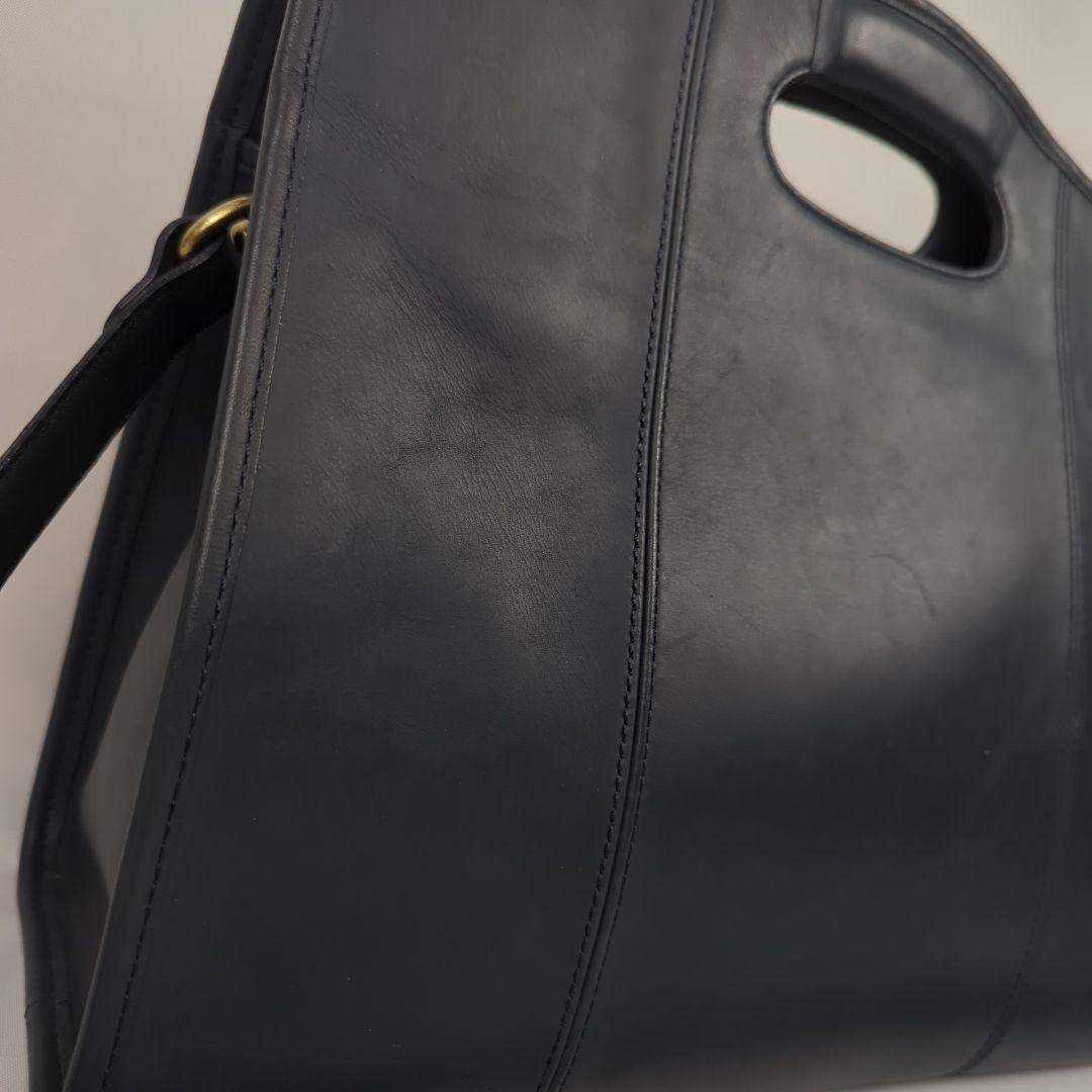 【希少】OLD COACH オール レザー ショルダー ビジネス ハンドバッグ