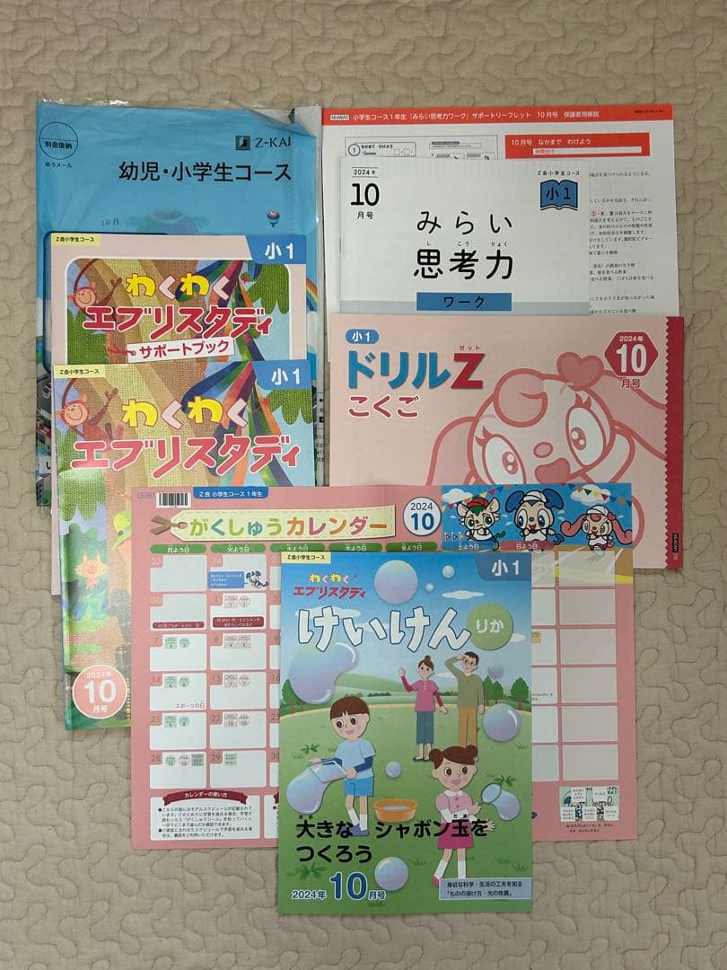 新品同様 最新　Z会 小学1年生 2024年度 1年分　みらい思考力あり