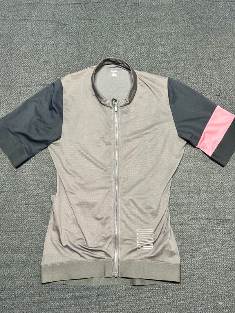 【美品】Rapha サイクルジャージ サイズS グレー/ピンク