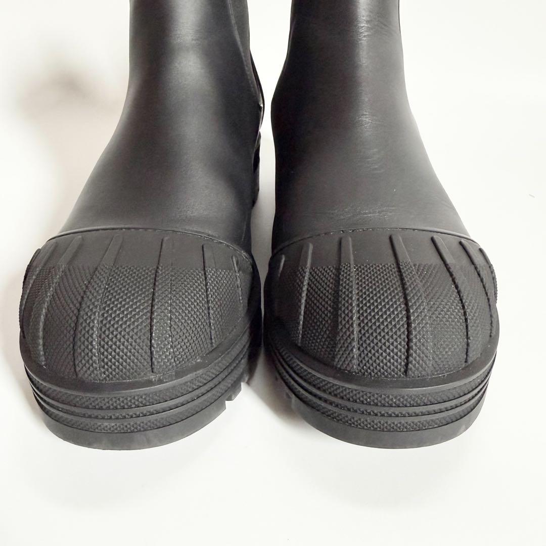 未使用級　ロゴ　厚底　DIOR チェルシーブーツ　サイドゴア　オールレザー