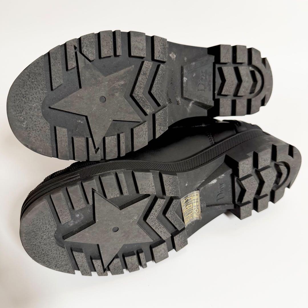 未使用級　ロゴ　厚底　DIOR チェルシーブーツ　サイドゴア　オールレザー