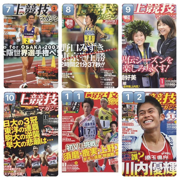 陸上競技マガジン 21冊セット 2001~2021年 各年1月号のみ