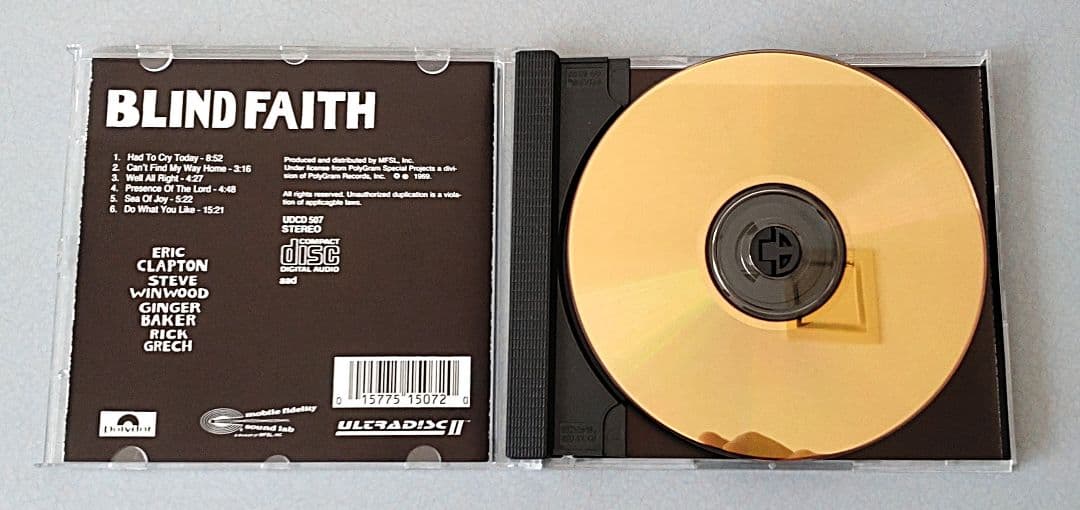 貴重エリッククラプトン参加 ブラインドフェイスMFSL 輸入盤GOLD CD
