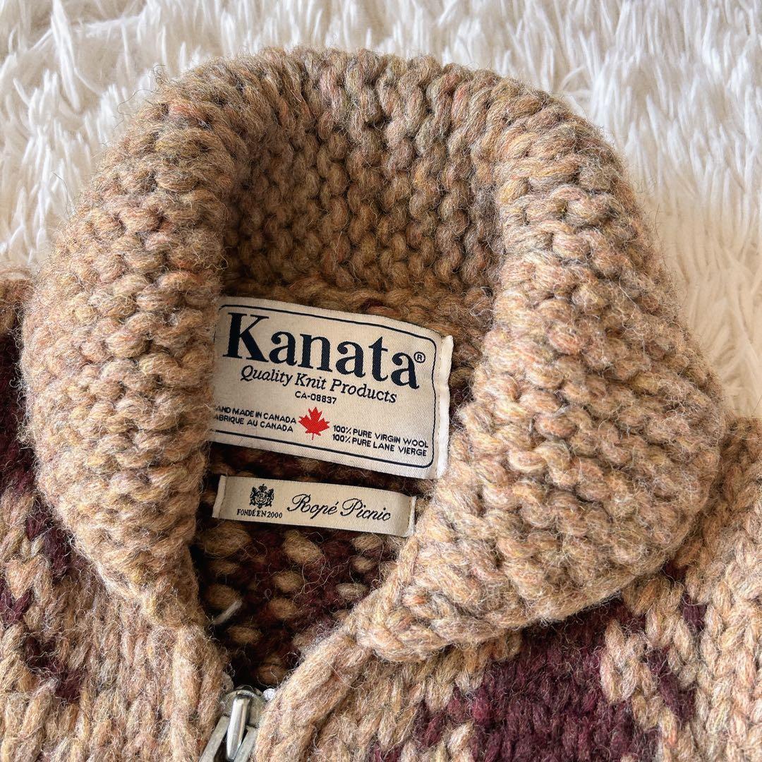 kanata ロペピクニックコラボ カウチンベスト ウール100% カナダ製