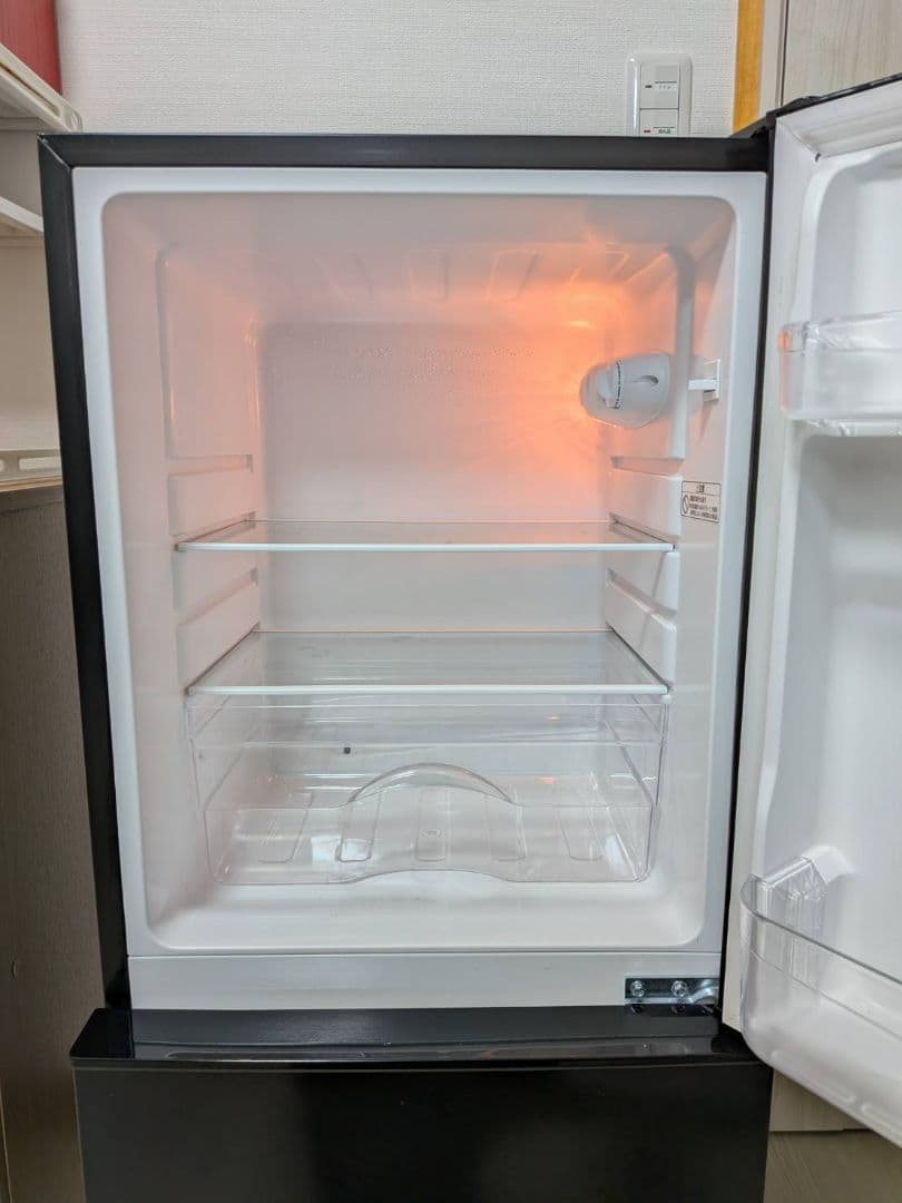 【24k_y】ニトリ２ドア冷蔵庫(黒)+家電製品延長保証の残り2年半