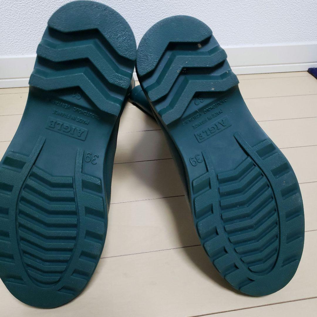 【新品未使用】AIGLE エーグル　ダークグリーン 長靴24.5cm