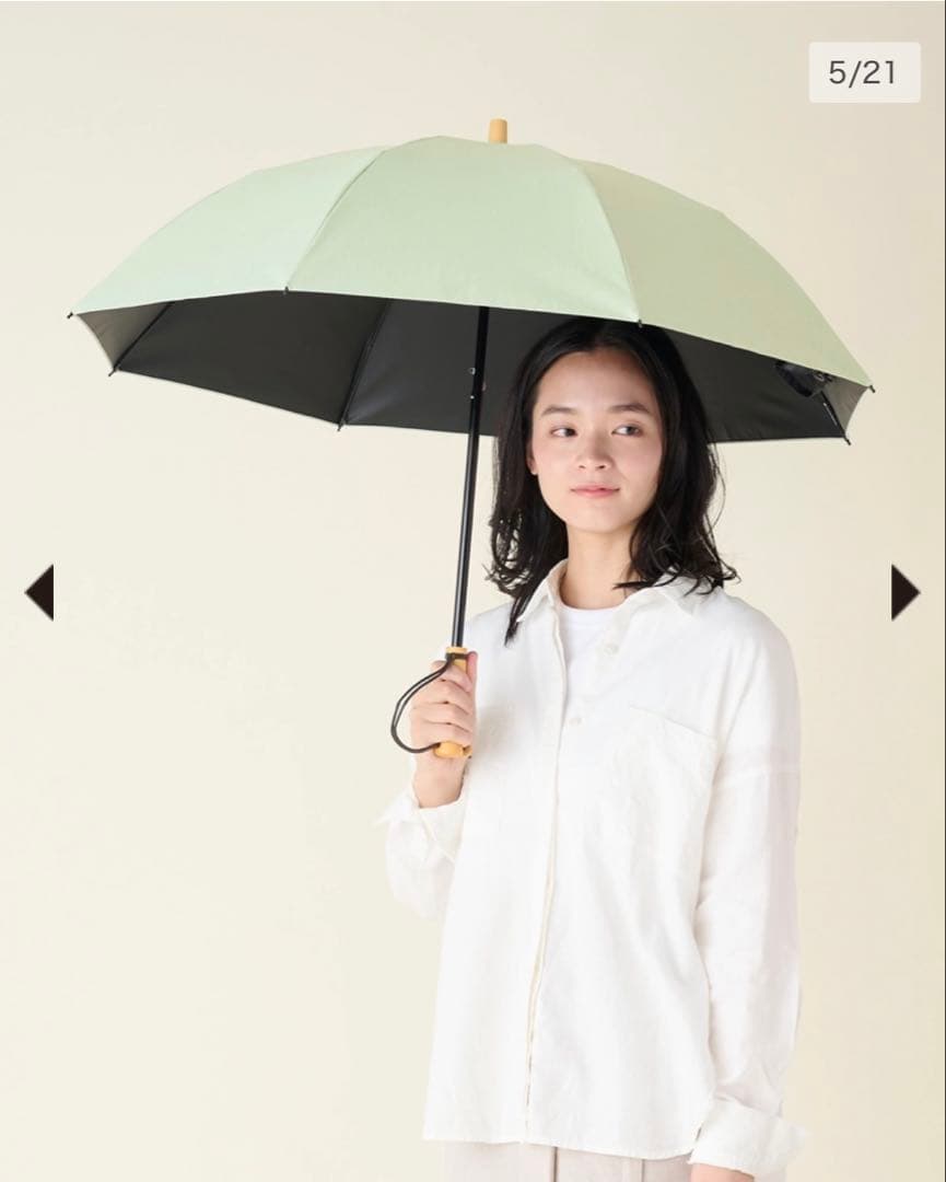 【新品同様】日傘 ２段折 / moku サンバリア100 折り畳み