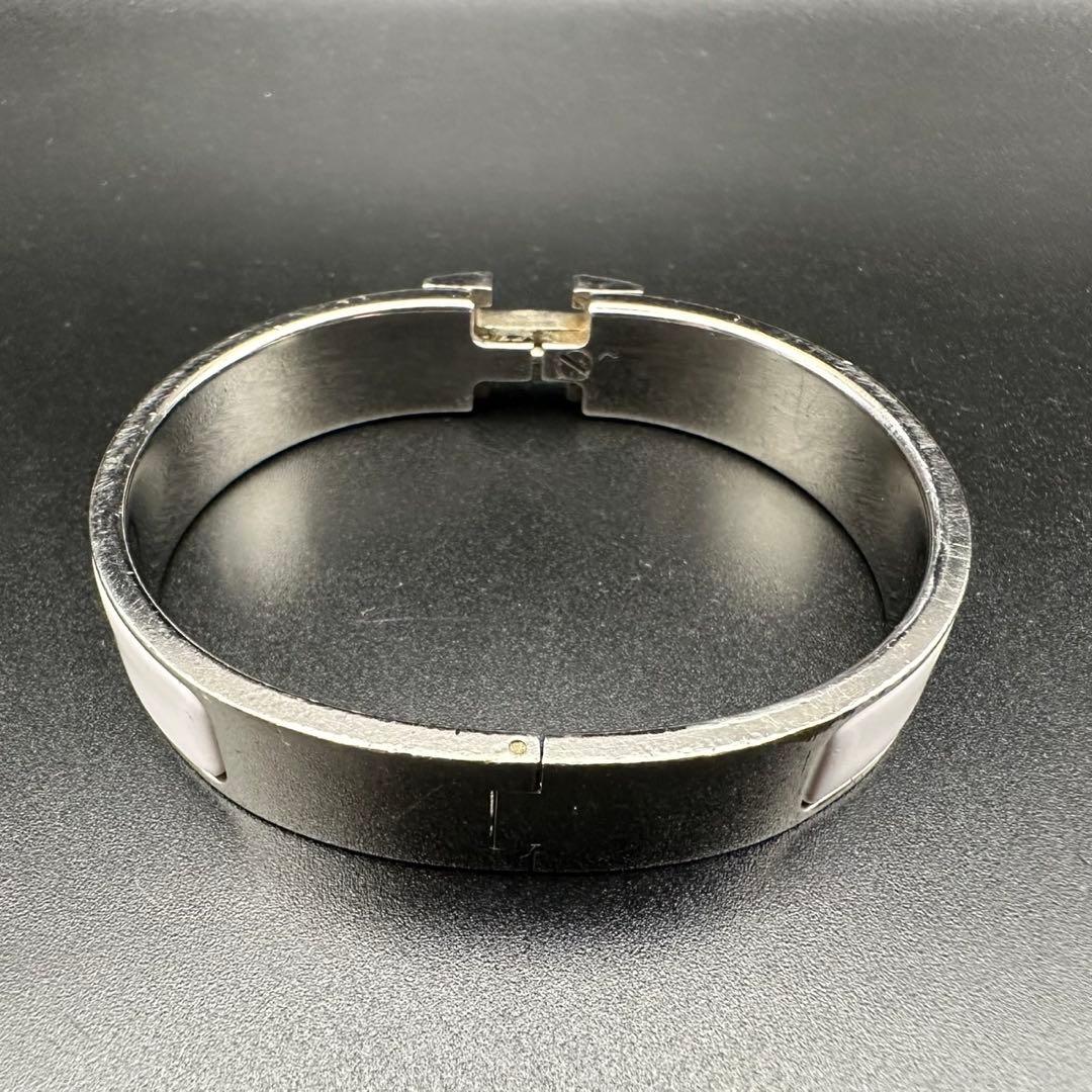 美品✨　エルメス　バングル　ブレスレット　Hクリック　 シルバー　885