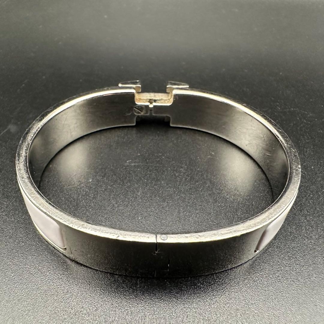 美品✨　エルメス　バングル　ブレスレット　Hクリック　 シルバー　885