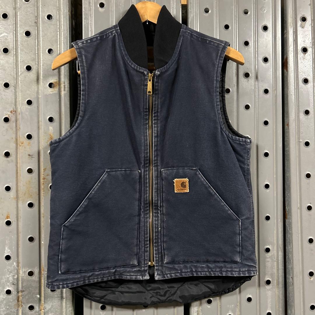 Carhartt ネイビージップアップダックベスト