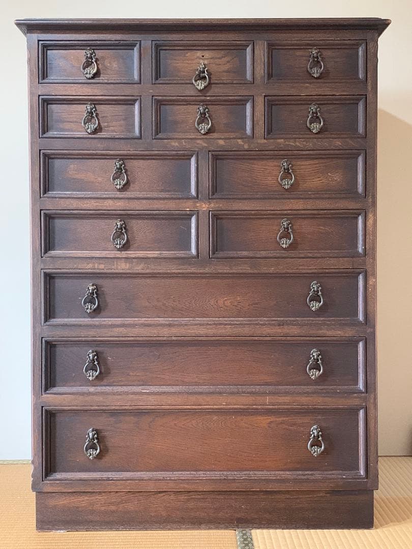 消*こ様 永田良介　神戸家具 木製　チェスト たんす　押入れ　13 引き出し　ビ