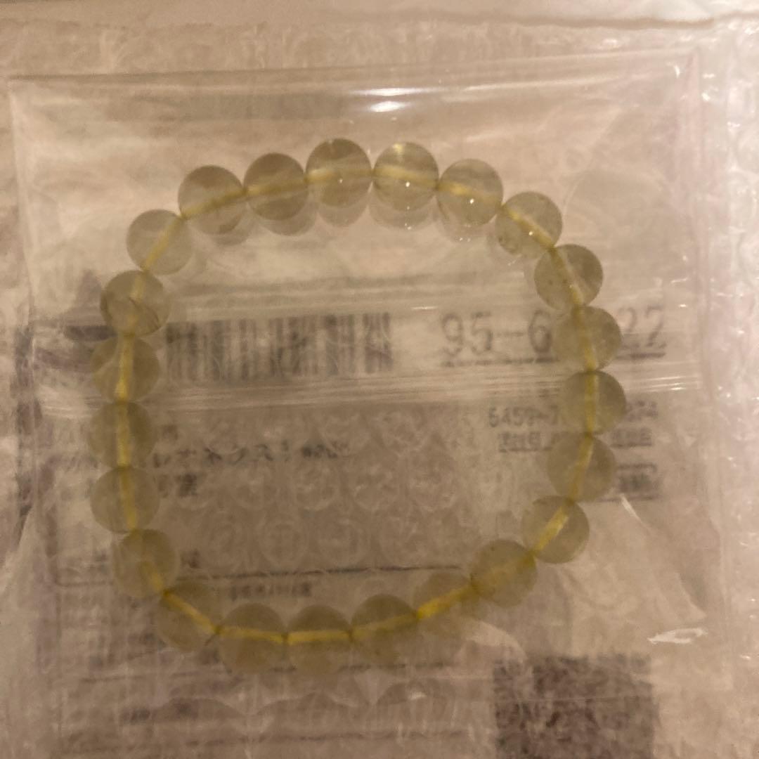 リビアングラスブレスレット　リザード　パワーストーン　ヒカル