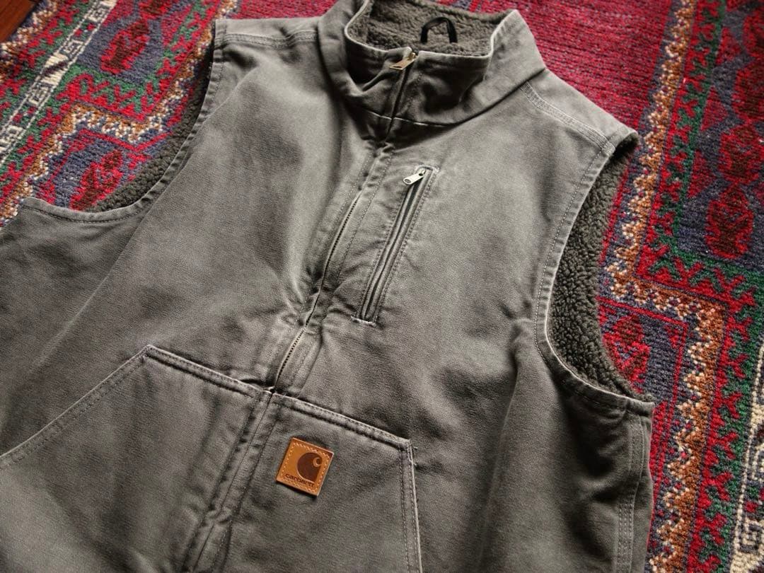 carhartt ダックベスト L メキシコ製 カーハート グレー 美品