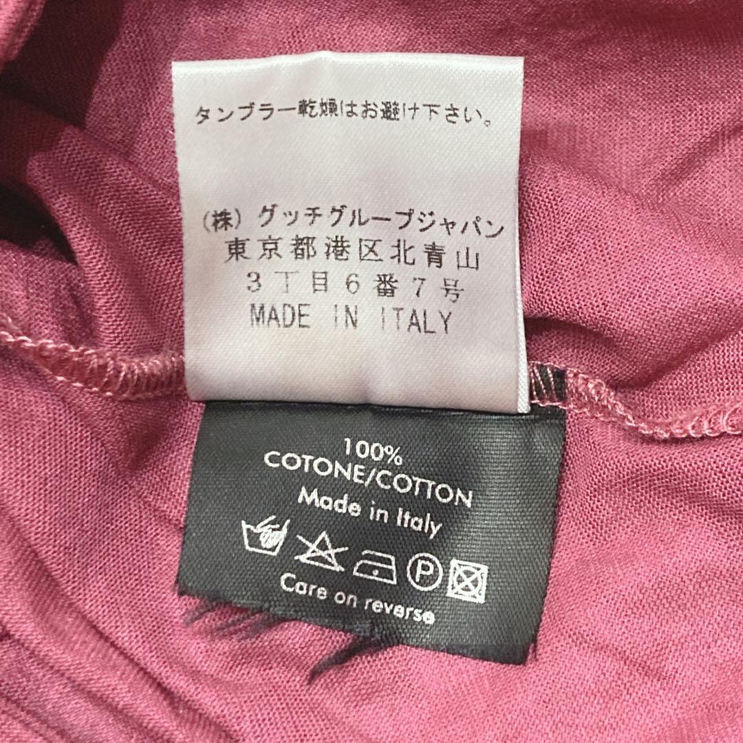 グッチ キャミソール XS ピンク 綿100% ストレッチ イタリア製 インナー