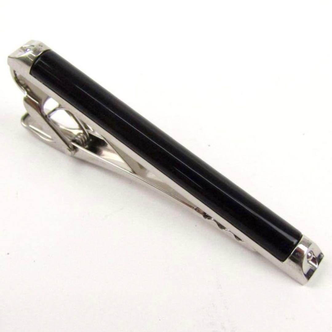 美品✨大人気ダンヒル ネクタイピン ロゴ シルバー ブラック ドイツ製高級感希少