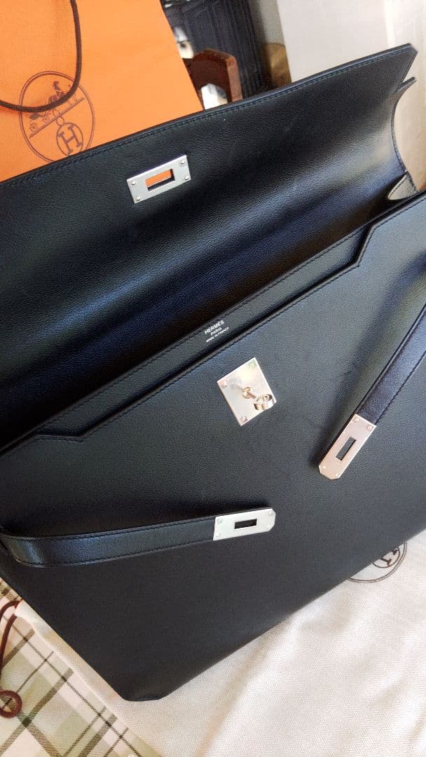 ❤️2022/刻印U/エルメスDepeche36ノワ-ル金具パラジウム本店で購入