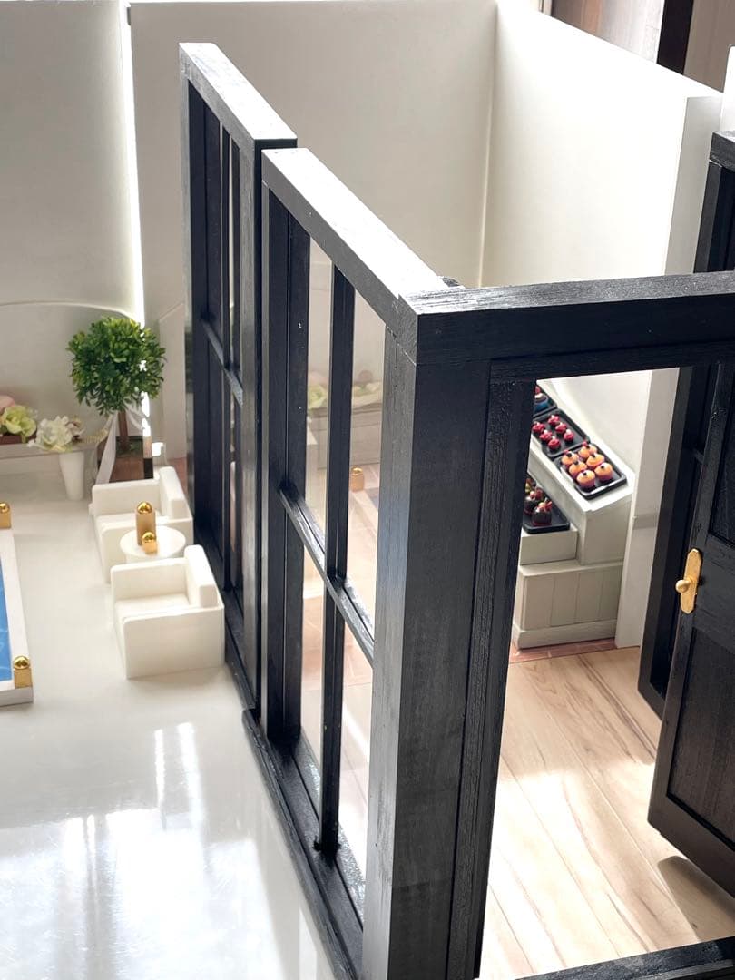 ドールハウス撮影背景ボード プールハウス＆パティオ☆ケーキカフェ追加しました♪