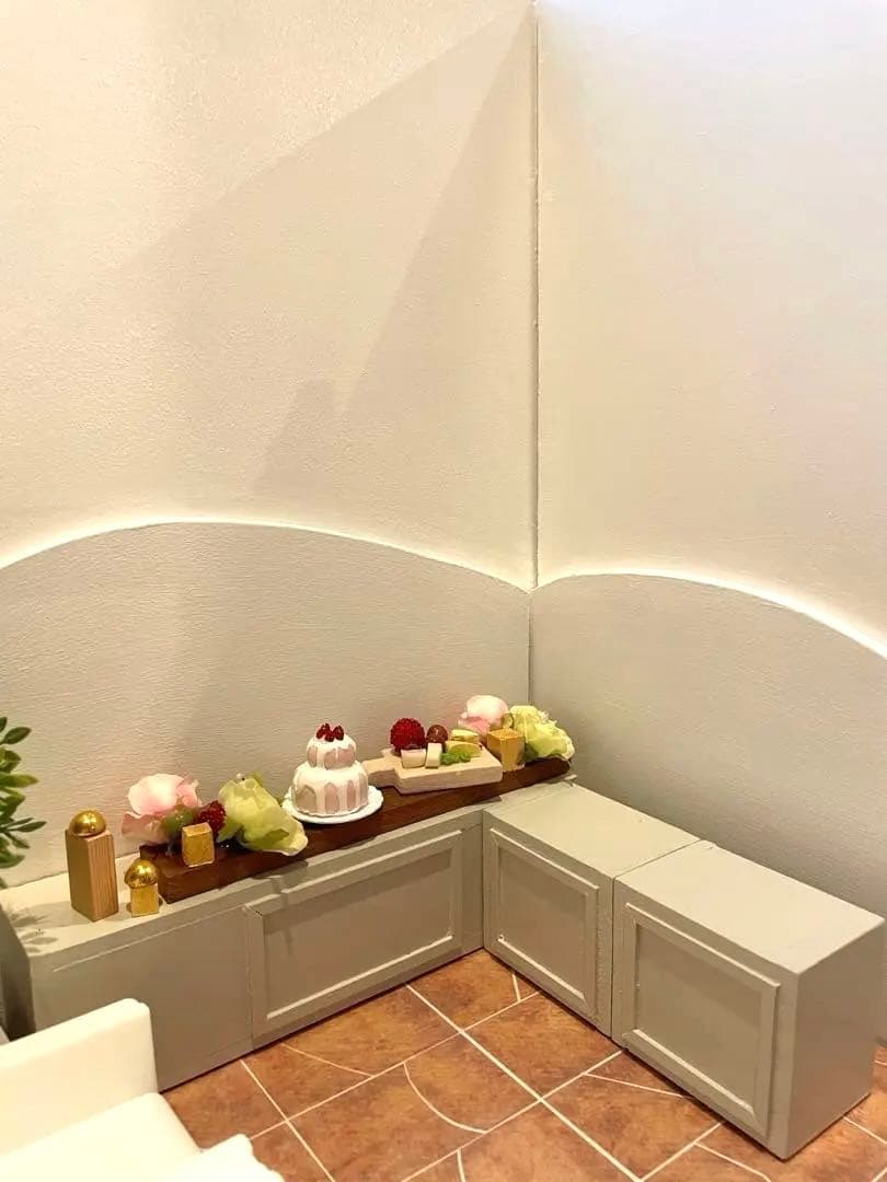 ドールハウス撮影背景ボード プールハウス＆パティオ☆ケーキカフェ追加しました♪