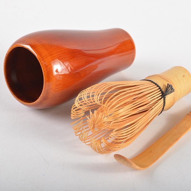 茶道具　飛騨春慶塗　茶箱　棗　茶碗など　五点　一式　共箱　M　R5769