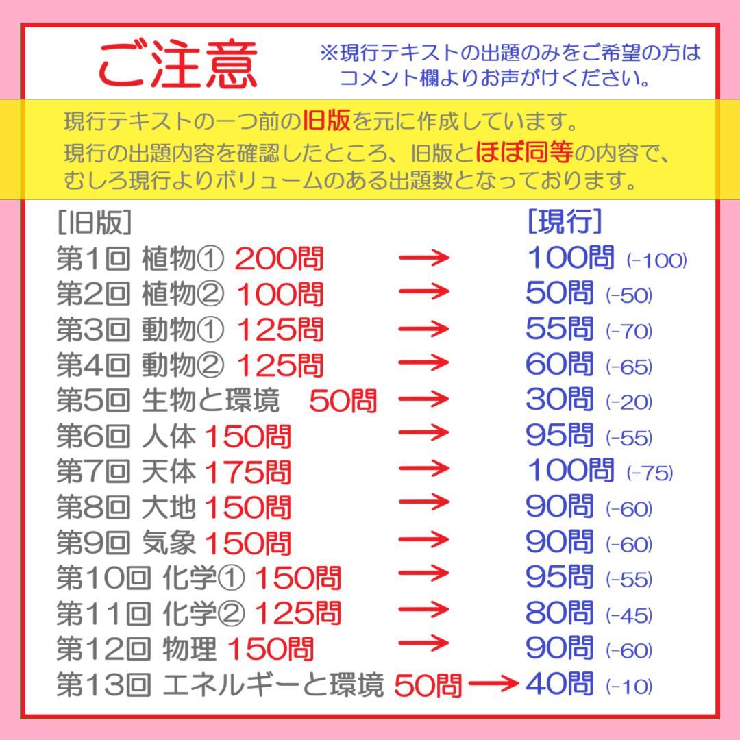 【中学受験】理科の基本事項 知識編 理科 暗記カード フルセットb