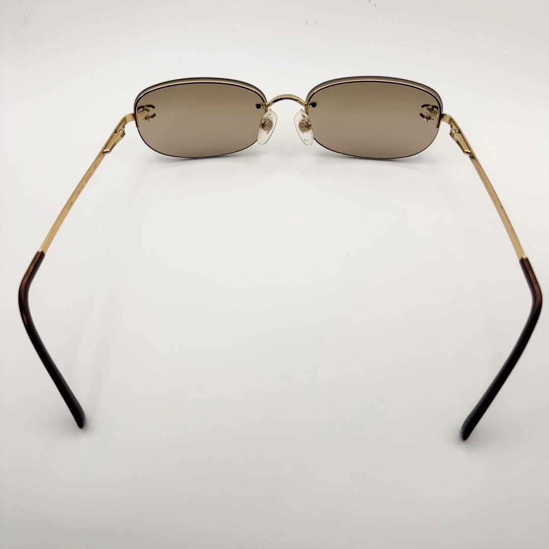 【美品】CHANEL シャネル サングラス ゴールド ココマーク ブラウン