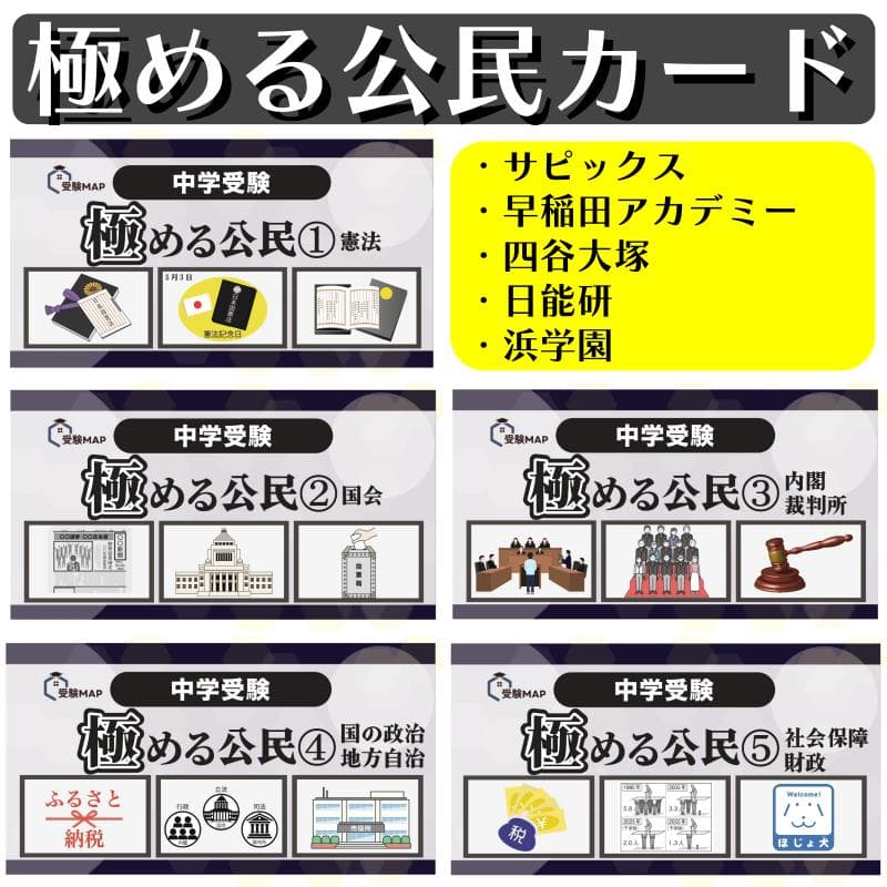 ラルボー様 リクエスト 6点 まとめ商品　中学受験　暗記カード