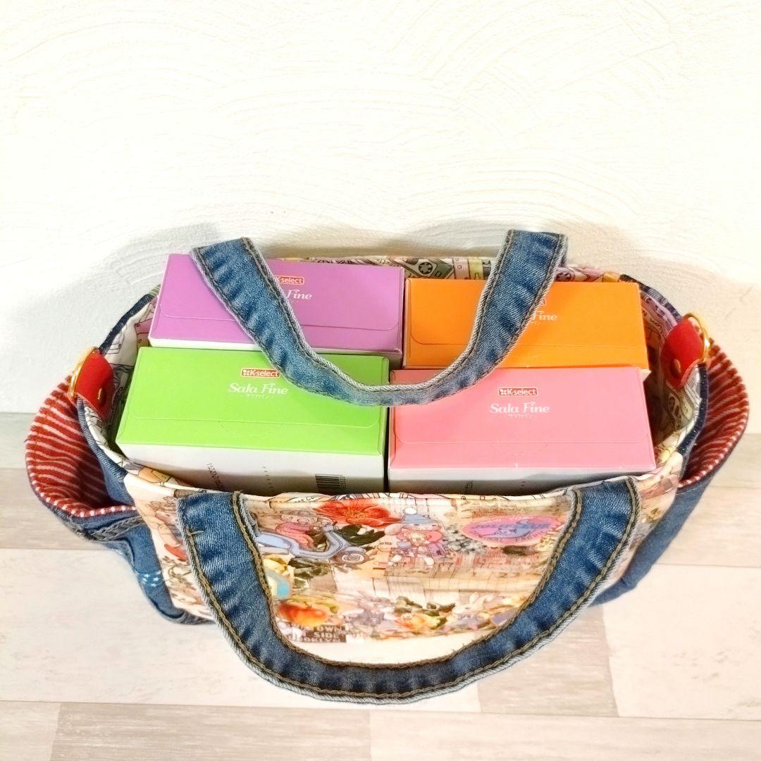 専用☆大判コラコラ×デニムリメイクバッグ ☆ ジョリーフルール