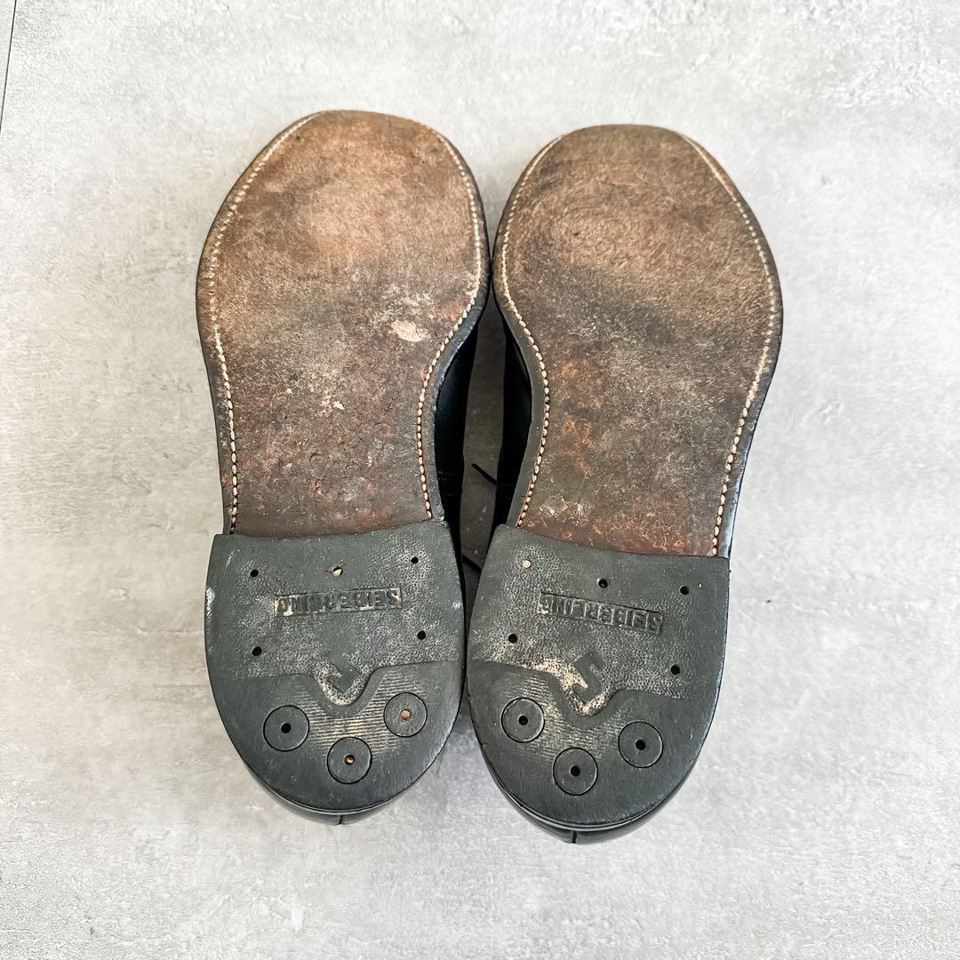 ヴィンテージ 1970's US NAVY ブラック レザー サービスシューズ