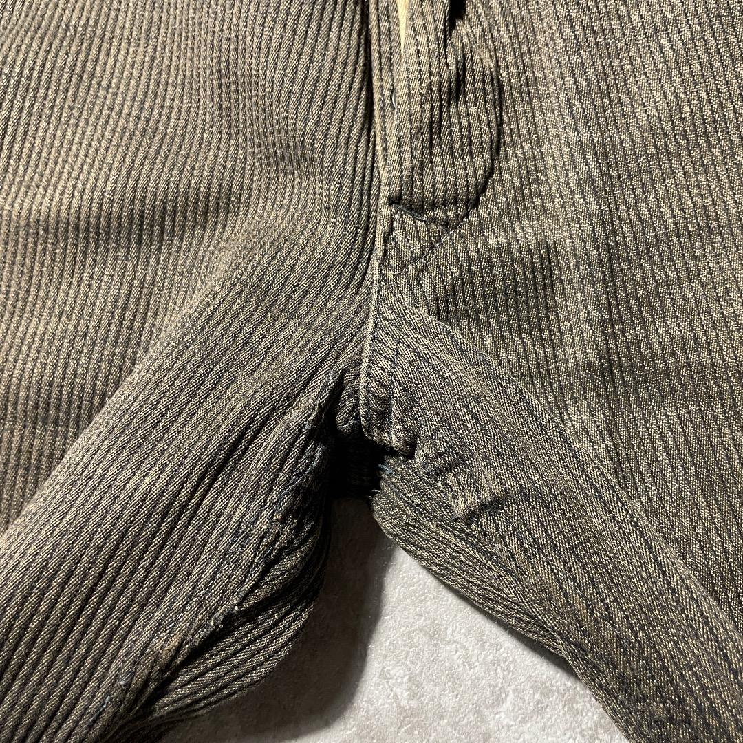 60s- BEAU-FORT ファーマーズ コットンピケ ブラウン W31