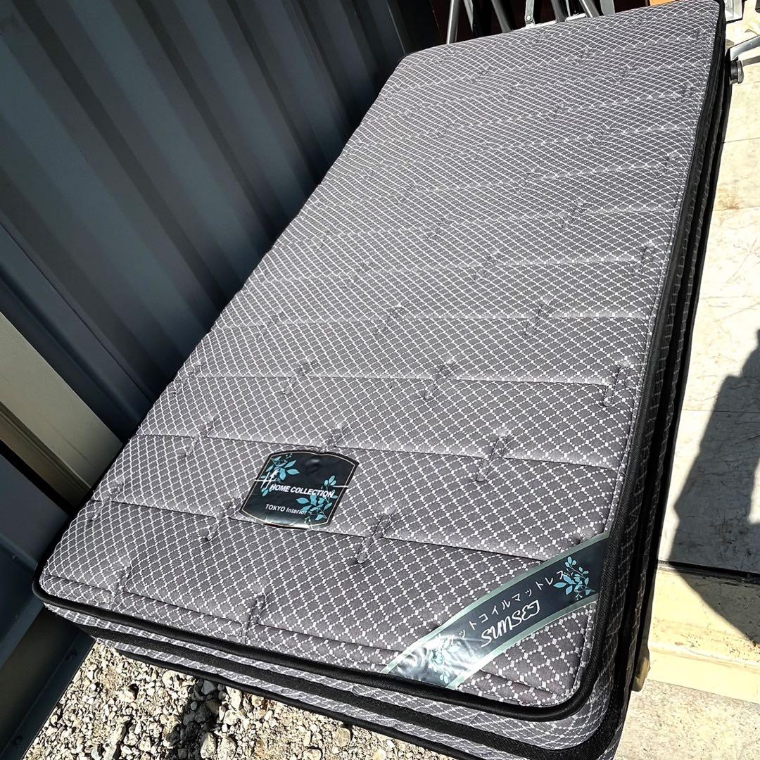 取付無料！東京インテリア スタイリッシュブラックポケットコイルシングルマットレス