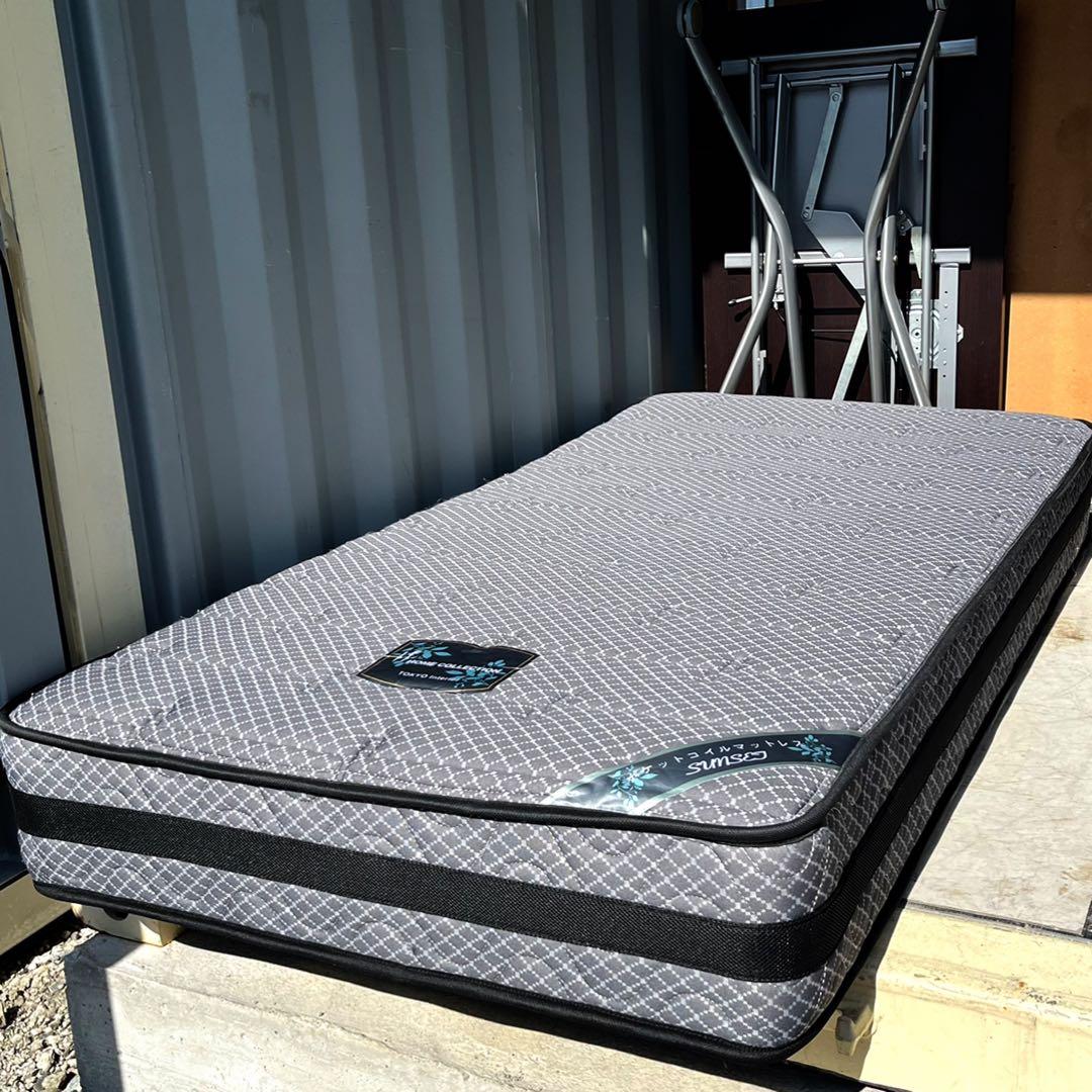 取付無料！東京インテリア スタイリッシュブラックポケットコイルシングルマットレス