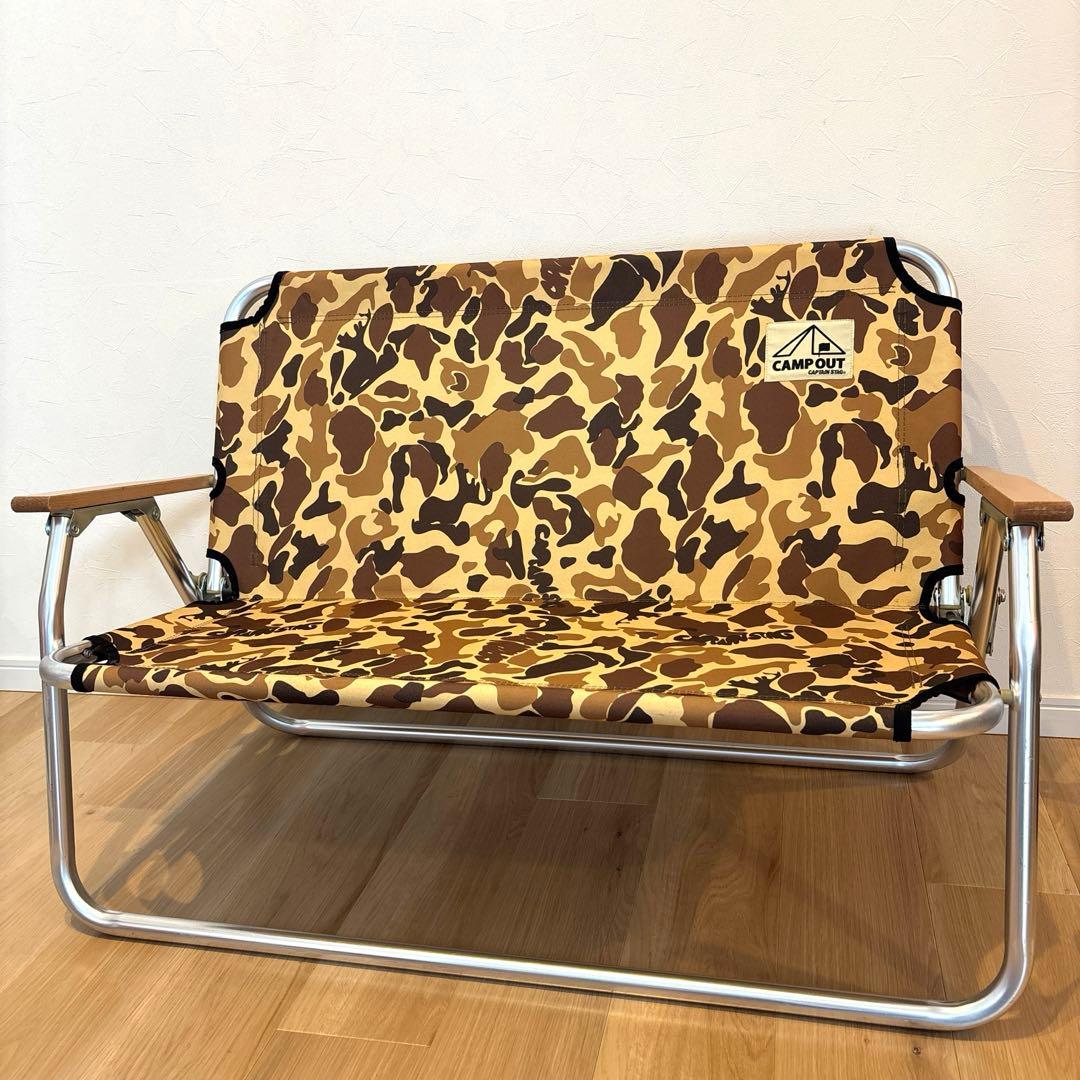 キャプテンスタッグ　カモフラ アルミベンチ