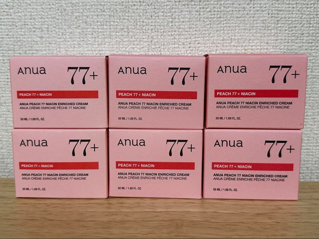 桃77 ナイアシンリッチモイスチャークリーム 50ml6個セットおまけ付き